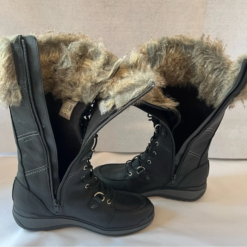 Merrell Women's Snowcreek Tall Polar‎ Winter Boots Waterproof Leather Black Sz 8